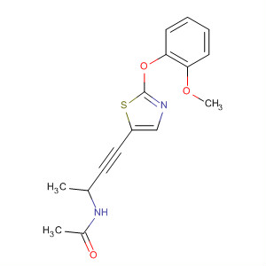 916795-77-2  Acetamide,N-[3-[2-(2-methoxyphenoxy)-5-thiazolyl]-1-methyl-2-propyn-1-yl]-