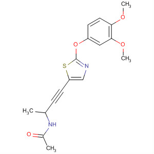 916795-97-6  Acetamide,N-[3-[2-(3,4-dimethoxyphenoxy)-5-thiazolyl]-1-methyl-2-propyn-1-yl]-