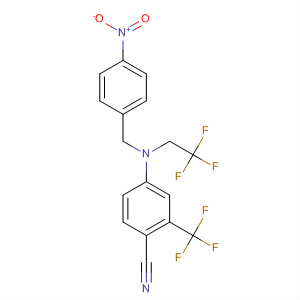 916808-10-1  Benzonitrile,4-[[(4-nitrophenyl)methyl](2,2,2-trifluoroethyl)amino]-2-(trifluoromethyl)-