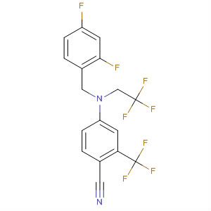 916808-17-8  Benzonitrile,4-[[(2,4-difluorophenyl)methyl](2,2,2-trifluoroethyl)amino]-2-(trifluoromethyl)-