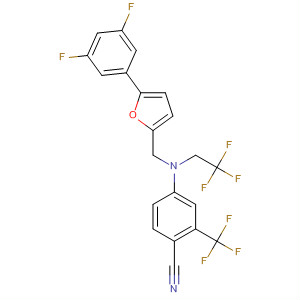 916808-38-3  Benzonitrile,4-[[[5-(3,5-difluorophenyl)-2-furanyl]methyl](2,2,2-trifluoroethyl)amino]-2-(trifluoromethyl)-