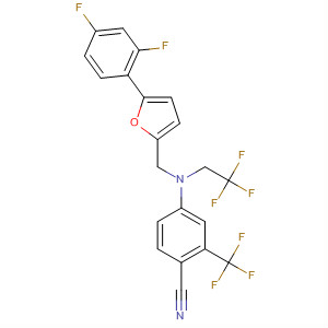 916808-42-9  Benzonitrile,4-[[[5-(2,4-difluorophenyl)-2-furanyl]methyl](2,2,2-trifluoroethyl)amino]-2-(trifluoromethyl)-