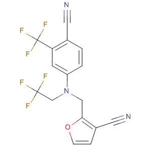916808-54-3  3-Furancarbonitrile,2-[[[4-cyano-3-(trifluoromethyl)phenyl](2,2,2-trifluoroethyl)amino]methyl]-