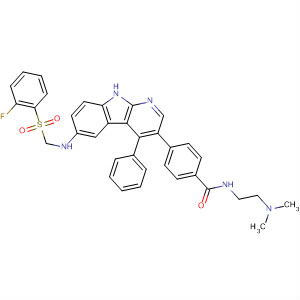 916819-17-5  Benzamide,N-[2-(dimethylamino)ethyl]-4-[6-[[(2-fluorophenyl)sulfonyl]methylamino]-4-phenyl-9H-pyrido[2,3-b]indol-3-yl]-