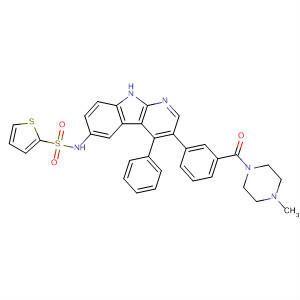916819-97-1  2-Thiophenesulfonamide,N-[3-[3-[(4-methyl-1-piperazinyl)carbonyl]phenyl]-4-phenyl-9H-pyrido[2,3-b]indol-6-yl]-