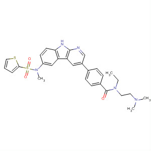 916820-36-5  Benzamide,N-[2-(dimethylamino)ethyl]-N-ethyl-4-[6-[methyl(2-thienylsulfonyl)amino]-9H-pyrido[2,3-b]indol-3-yl]-