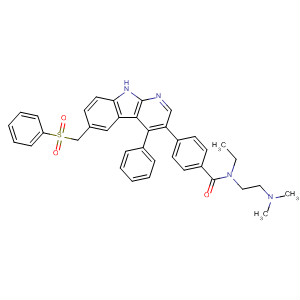 916820-53-6  Benzamide,N-[2-(dimethylamino)ethyl]-N-ethyl-4-[4-phenyl-6-[(phenylsulfonyl)methyl]-9H-pyrido[2,3-b]indol-3-yl]-