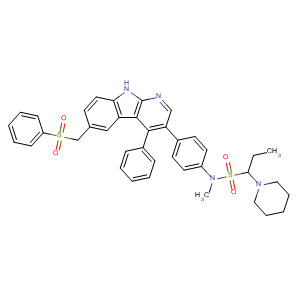 916820-79-6  1-Piperidinepropanesulfonamide,N-methyl-N-[4-[4-phenyl-6-[(phenylsulfonyl)methyl]-9H-pyrido[2,3-b]indol-3-yl]phenyl]-