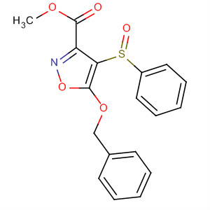 916922-23-1  3-Isoxazolecarboxylic acid, 5-(phenylmethoxy)-4-(phenylsulfinyl)-, methylester