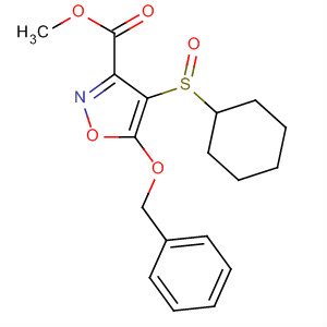 916922-24-2  3-Isoxazolecarboxylic acid, 4-(cyclohexylsulfinyl)-5-(phenylmethoxy)-,methyl ester