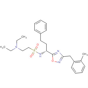 916984-77-5  Ethanesulfonamide,2-(diethylamino)-N-[(1R)-1-[3-[(2-methylphenyl)methyl]-1,2,4-oxadiazol-5-yl]-3-phenylpropyl]-