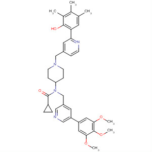 903891-53-2  Cyclopropanecarboxamide,N-[[5-(3,4,5-trimethoxyphenyl)-3-pyridinyl]methyl]-N-[1-[[2-(3,4,5-trimethoxyphenyl)-4-pyridinyl]methyl]-4-piperidinyl]-