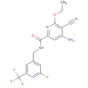 904310-18-5  2-Pyridinecarboxamide,4-amino-5-cyano-6-ethoxy-N-[[3-fluoro-5-(trifluoromethyl)phenyl]methyl]-
