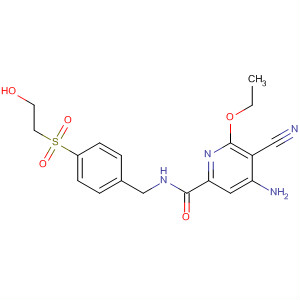 904311-24-6  2-Pyridinecarboxamide,4-amino-5-cyano-6-ethoxy-N-[[4-[(2-hydroxyethyl)sulfonyl]phenyl]methyl]-