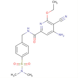 904311-35-9  2-Pyridinecarboxamide,4-amino-5-cyano-N-[[4-[(dimethylamino)sulfonyl]phenyl]methyl]-6-ethoxy-