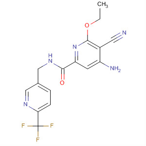 904311-59-7  2-Pyridinecarboxamide,4-amino-5-cyano-6-ethoxy-N-[[6-(trifluoromethyl)-3-pyridinyl]methyl]-