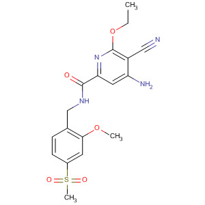 904311-68-8  2-Pyridinecarboxamide,4-amino-5-cyano-6-ethoxy-N-[[2-methoxy-4-(methylsulfonyl)phenyl]methyl]-
