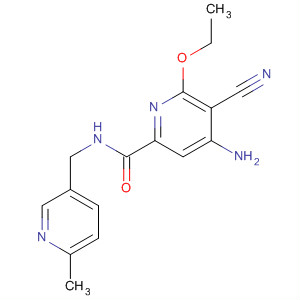 904311-85-9  2-Pyridinecarboxamide,4-amino-5-cyano-6-ethoxy-N-[(6-methyl-3-pyridinyl)methyl]-