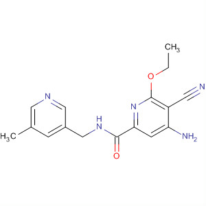 904311-91-7  2-Pyridinecarboxamide,4-amino-5-cyano-6-ethoxy-N-[(5-methyl-3-pyridinyl)methyl]-