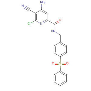 904311-94-0  2-Pyridinecarboxamide,4-amino-6-chloro-5-cyano-N-[[4-(phenylsulfonyl)phenyl]methyl]-