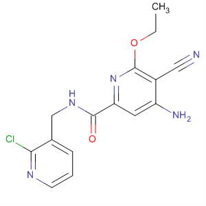 904312-21-6  2-Pyridinecarboxamide,4-amino-N-[(2-chloro-3-pyridinyl)methyl]-5-cyano-6-ethoxy-