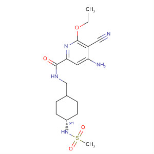 904312-24-9  2-Pyridinecarboxamide,4-amino-5-cyano-6-ethoxy-N-[[trans-4-[(methylsulfonyl)amino]cyclohexyl]methyl]-