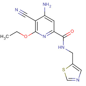 904312-36-3  2-Pyridinecarboxamide,4-amino-5-cyano-6-ethoxy-N-(5-thiazolylmethyl)-