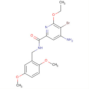 904312-43-2  2-Pyridinecarboxamide,4-amino-5-bromo-N-[(2,5-dimethoxyphenyl)methyl]-6-ethoxy-