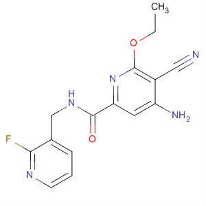 904312-44-3  2-Pyridinecarboxamide,4-amino-5-cyano-6-ethoxy-N-[(2-fluoro-3-pyridinyl)methyl]-