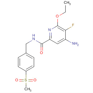 904312-45-4  2-Pyridinecarboxamide,4-amino-6-ethoxy-5-fluoro-N-[[4-(methylsulfonyl)phenyl]methyl]-