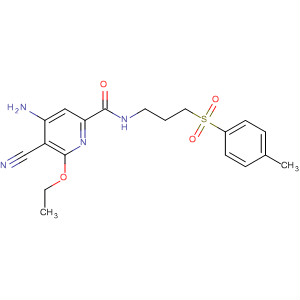 904312-57-8  2-Pyridinecarboxamide,4-amino-5-cyano-6-ethoxy-N-[3-[(4-methylphenyl)sulfonyl]propyl]-