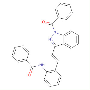 904895-29-0  Benzamide, N-[2-[(1E)-2-(1-benzoyl-1H-indazol-3-yl)ethenyl]phenyl]-