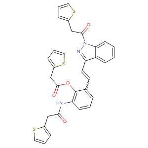 904895-55-2  2-Thiopheneacetic acid,2-[(2-thienylacetyl)amino]-6-[(1E)-2-[1-(2-thienylacetyl)-1H-indazol-3-yl]ethenyl]phenyl ester
