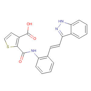 904895-69-8  3-Thiophenecarboxylic acid,2-[[[2-[(1E)-2-(1H-indazol-3-yl)ethenyl]phenyl]amino]carbonyl]-