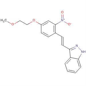 904896-17-9  1H-Indazole, 3-[(1E)-2-[4-(2-methoxyethoxy)-2-nitrophenyl]ethenyl]-