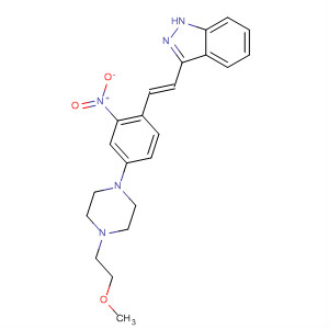 904896-23-7  1H-Indazole,3-[(1E)-2-[4-[4-(2-methoxyethyl)-1-piperazinyl]-2-nitrophenyl]ethenyl]-