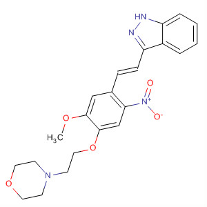 904896-38-4  1H-Indazole,3-[(1E)-2-[5-methoxy-4-[2-(4-morpholinyl)ethoxy]-2-nitrophenyl]ethenyl]-