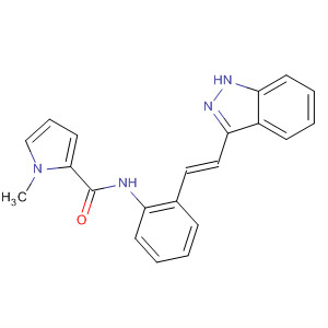 904897-07-0  1H-Pyrrole-2-carboxamide,N-[2-[(1E)-2-(1H-indazol-3-yl)ethenyl]phenyl]-1-methyl-