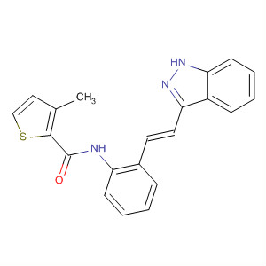 904897-19-4  2-Thiophenecarboxamide,N-[2-[(1E)-2-(1H-indazol-3-yl)ethenyl]phenyl]-3-methyl-