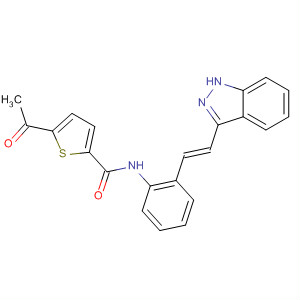 904897-21-8  2-Thiophenecarboxamide,5-acetyl-N-[2-[(1E)-2-(1H-indazol-3-yl)ethenyl]phenyl]-