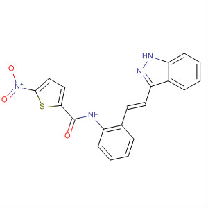 904897-29-6  2-Thiophenecarboxamide,N-[2-[(1E)-2-(1H-indazol-3-yl)ethenyl]phenyl]-5-nitro-