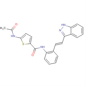 904897-46-7  2-Thiophenecarboxamide,5-(acetylamino)-N-[2-[(1E)-2-(1H-indazol-3-yl)ethenyl]phenyl]-
