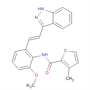 904897-73-0  2-Thiophenecarboxamide,N-[2-[(1E)-2-(1H-indazol-3-yl)ethenyl]-6-methoxyphenyl]-3-methyl-