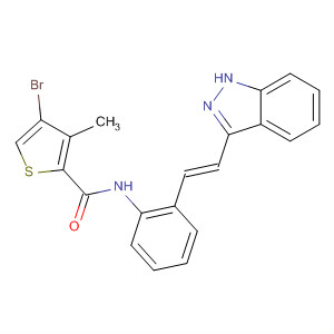 904900-30-7  2-Thiophenecarboxamide,4-bromo-N-[2-[(1E)-2-(1H-indazol-3-yl)ethenyl]phenyl]-3-methyl-