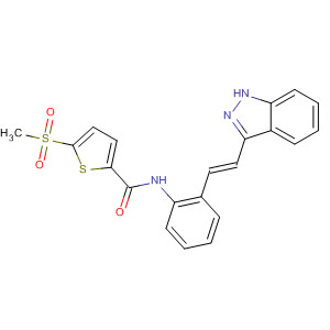 904900-31-8  2-Thiophenecarboxamide,N-[2-[(1E)-2-(1H-indazol-3-yl)ethenyl]phenyl]-5-(methylsulfonyl)-