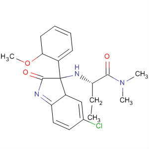 905087-24-3  Butanamide,2-[[(3R)-5-chloro-2,3-dihydro-3-(2-methoxyphenyl)-2-oxo-1H-indol-3-yl]amino]-N,N-dimethyl-, (2S)-