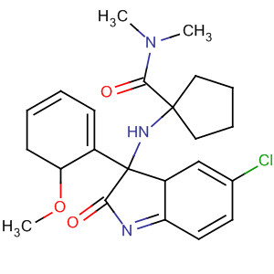 905087-45-8  Cyclopentanecarboxamide,1-[[5-chloro-2,3-dihydro-3-(2-methoxyphenyl)-2-oxo-1H-indol-3-yl]amino]-N,N-dimethyl-