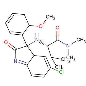 905088-44-0  Butanamide,2-[[(3R)-5-chloro-2,3-dihydro-3-(2-methoxyphenyl)-2-oxo-1H-indol-3-yl]amino]-N,N,3-trimethyl-, (2S)-