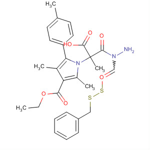 905278-80-0  1H-Pyrrole-1-propanoic acid,3-(ethoxycarbonyl)-2,4-dimethyl-5-(4-methylphenyl)-,2-[[(phenylmethyl)thio]thioxomethyl]hydrazide