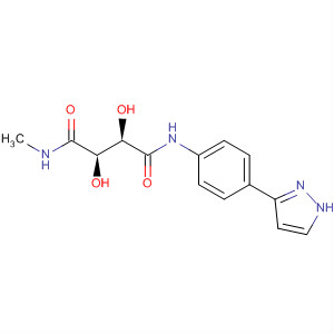 905445-74-1  Butanediamide, 2,3-dihydroxy-N-methyl-N'-[4-(1H-pyrazol-3-yl)phenyl]-,(2R,3R)-